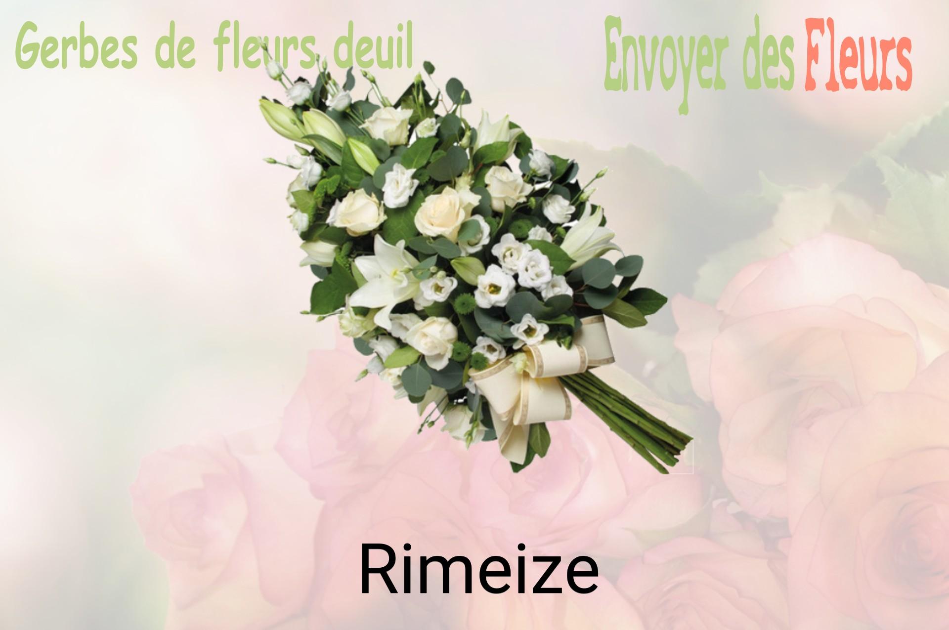 Gerbe de fleurs de deuil livrée à Rimeize